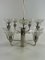 Mid-Century Space Age Chandelier in Metal & Glass, 1970s, Image 5