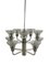 Mid-Century Space Age Chandelier in Metal & Glass, 1970s, Image 12