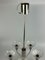 Mid-Century Space Age Chandelier in Metal & Glass, 1970s 6
