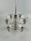 Mid-Century Space Age Chandelier in Metal & Glass, 1970s, Image 10