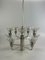 Mid-Century Space Age Chandelier in Metal & Glass, 1970s 11