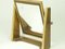 Specchio da tavolo in legno e ottone, Italia, anni '60, Immagine 6