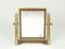 Specchio da tavolo in legno e ottone, Italia, anni '60, Immagine 2