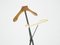 Mid-Century Italian Black Metal Wood & Anodized Aluminum Folding Valet Stand, 1950s 4