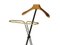 Mid-Century Italian Black Metal Wood & Anodized Aluminum Folding Valet Stand, 1950s 3