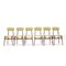 Upholstered Wooden Chairs, 1960s , Set of 6 4