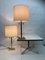 Grandes Lampes de Bureau Hollywood Regency en Laiton et Acrylique, 1970s, Set de 2 8