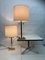 Large Hollywood Regency Table Lamps in Brass & Acrylic, 1970s, Set of 2 8