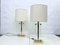 Large Hollywood Regency Table Lamps in Brass & Acrylic, 1970s, Set of 2 6