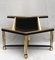 Art Deco Couchtisch aus vergoldetem Holz mit schwarzem Lack, 1930er 6