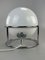 Mid-Century Space Age Ball Tischlampe aus Glas & Metall 3