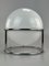 Mid-Century Space Age Ball Tischlampe aus Glas & Metall 9