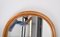 Espejo italiano en forma de arco con marco doble de mimbre de bambú, años 70, Imagen 7