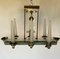 Glass Metal Lights Chandelier, 1940s, Image 3