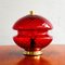 Vintage Czechoslovakian Red Glass Table Lamp by Jablonec Glassworks, 1970s 14