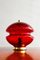 Vintage Czechoslovakian Red Glass Table Lamp by Jablonec Glassworks, 1970s 7