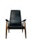 Mid-Century Chair in Black Leather, 1960s, Image 1