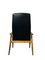 Chaise Mid-Century en Cuir Noir, 1960s 3