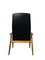 Mid-Century Stuhl aus schwarzem Leder, 1960er 3