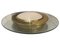 Large Glass Brass Flushmount, Image 7