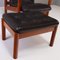 Mid-Century Danish Leather Lounge Chair with Ottomann, 1970s, Set of 2 4
