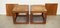 Cubic Walnut Side Tables, Italy, 1960s, Set of 2 4