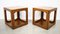 Cubic Walnut Side Tables, Italy, 1960s, Set of 2 1