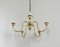 Five-Arm Brass Chandelier attributed to Fog & Mørup, 1950s 3