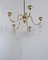 Five-Arm Brass Chandelier attributed to Fog & Mørup, 1950s 9