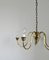 Five-Arm Brass Chandelier attributed to Fog & Mørup, 1950s 6