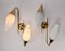 Brass Wall Sconces in the style of Stilnovo, 1950s, Set of 2 3