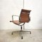 Cognac Leather & Aluminum EA107 Office Chairs by Charles & Ray Eames for Vitra, 1990s, Set of 8 6