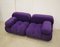Purple Velvet Camaleonda Modular Sofa by Mario Bellini for C&b Italia, Set of 2 3