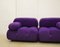 Purple Velvet Camaleonda Modular Sofa by Mario Bellini for C&b Italia, Set of 2 4