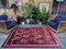 Mittelgroßer handgemachter Vintage Mahal Teppich aus Wolle 3