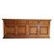 Mesa auxiliar vintage de madera con cajones y puertas, Imagen 9