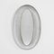 Espejo ovalado con marco de aluminio fundido de Burchiellaro Lorenzo, años 60, Imagen 1