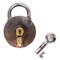 Antique German Padlock-Lock F. Sengpiels Patent with Otiginal Key, 1902 1
