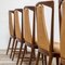 Wooden and Skai Dining Chairs by Osvaldo Borsani for Atelier Borsani Varedo, 1950s, Set of 10 4