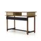 Formica and Brass Wood Desk, 1950s 9