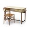 Formica and Brass Wood Desk, 1950s 12