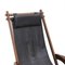 Black Leather Deck Chair with Armrests, 1940s 12