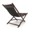 Black Leather Deck Chair with Armrests, 1940s 5