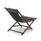 Black Leather Deck Chair with Armrests, 1940s 3