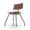 Geschwungener Stuhl aus Schichtholz & Metall, 1950er, 4er Set 6
