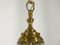 Mid-Century Modern Italian Glass and Brass Pendant Lamp in the style of Azucena, Image 7