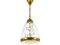 Mid-Century Modern Italian Glass and Brass Pendant Lamp in the style of Azucena, Image 1