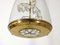 Mid-Century Modern Italian Glass and Brass Pendant Lamp in the style of Azucena 3