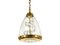 Mid-Century Modern Italian Glass and Brass Pendant Lamp in the style of Azucena 2