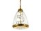 Mid-Century Modern Italian Glass and Brass Pendant Lamp in the style of Azucena, Image 2